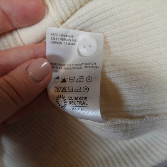 Reformation Sweater Womens Small 100% Merino Wool Cardigan Button Ribbed Knit - Picture 4 of 7